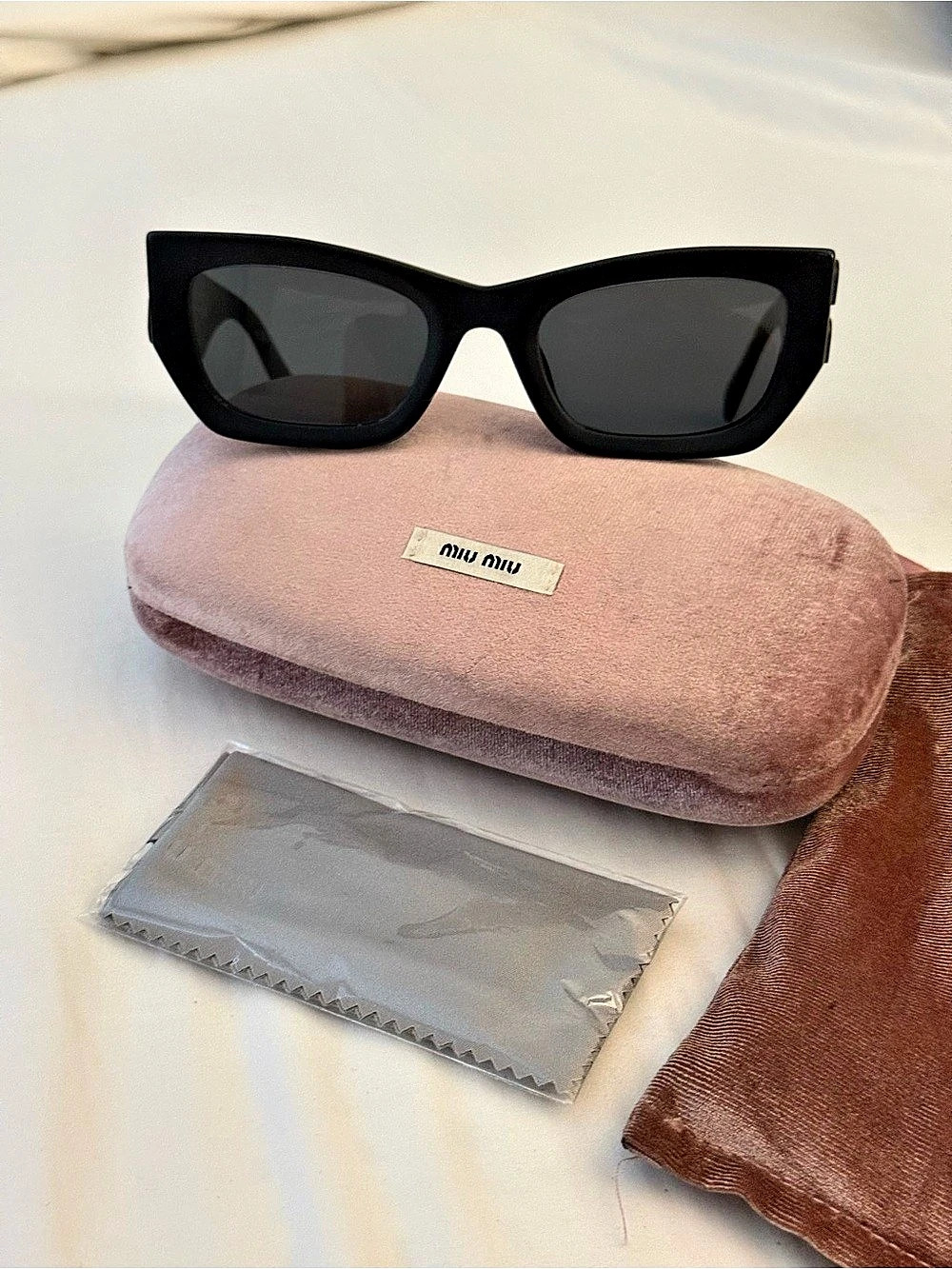 Miu MU 08WS Butterfly Sunglasses Black Matte